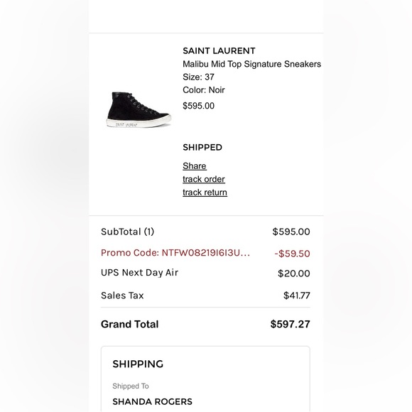 Saint Laurent Malibu distressed sneakers - Picture 4 of 8